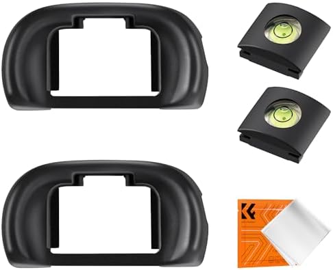 K&F Concept 2Pack Eyepiece Cover & Hot Shoe Cover Kit, Eyecup for Sony A7 A7S A7R A7M2 A7SM2 A7RM2 A7M3 A7RM3 A7RM4 A9 A9II A99M2 Camera, Viewfinder Protector Replace for Sony FDA-EP18 Eyecup by KFCONCEPT