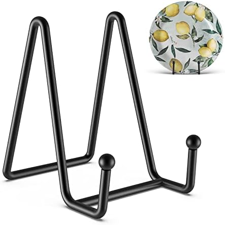 3 Pack 4.5 Inch Plate Stands for Display Metal Picture Stand Plate Holder by HONGYUTAI