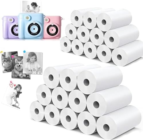 24 Rolls Kids Camera Paper Roll Refill Compatible with Most Instant Print Cameras for Kids BPA Free （2.24"x0.98" ） by Unknown