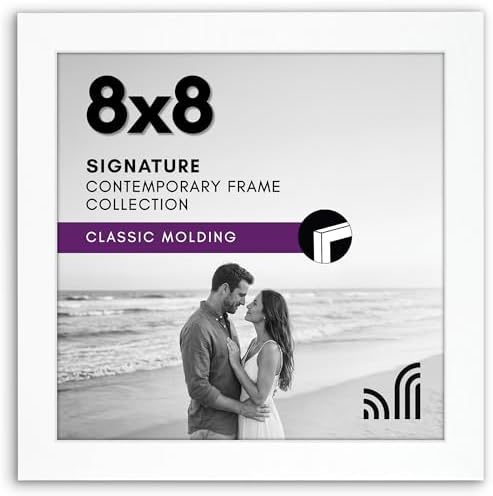 Americanflat 8x8 Picture Frame - Engineered Wood - White by Americanflat