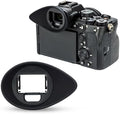 [Large Version] A7IV A7RV A9III A7SIII A1 Eyecup Eyepiece, Camera Viewfinder Eyeshade for Sony Alpha A7M4 A7R5 A9M3 A7S3 A1, 360 Rotating Extension Oval Design, Replace Sony FDA-EP19 Eye Cup by JJC