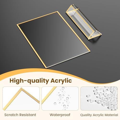 Acrylic Sign Holder 4X6 Gold Frames Double-sided Picture Frames - Image 4