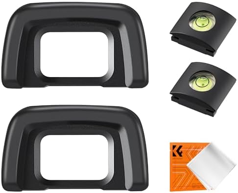 K&F Concept Eyepiece Cover & Hot Shoe Cover Kit, Viewfinder Protector Eyecup Eye Cup DK-24 for Nikon D5000 D5100 D3000 D3100 Camera Viewfinder by KFCONCEPT
