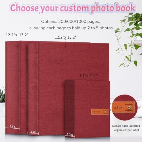 Popotop 4x6 Photo Album 600 Pictures, Linen Hardcover, Reinforced Spine - Image 3