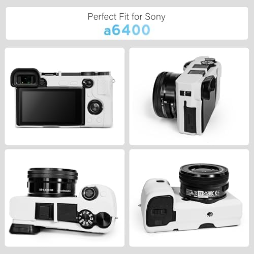 Case for Sony Alpha A6400 A6300, 2 Screen Protector, White - Image 2