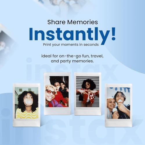Fujifilm Instax Mini Instant Film, 60 Shots (10 Sheets x 6) – Capture Memories Anytime, Anywhere + BluebirdSales Premium Cleaning Cloth & 8 AA Batteries - Image 3