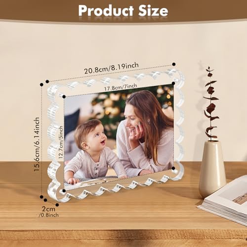 Chivalral 5x7 Magnetic Acrylic Frames 3 Pack,10+10mm Desktop Displays - Image 3