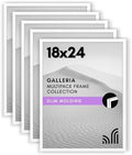 Americanflat 18x24 Poster Frame 5-Pack - Slim Molding - White by Americanflat