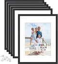 Icona Bay 11x14 Picture Frames w/Removable Mat for 8x10 Photos (Black, 6 Pack), Modern Professional Frame Set, Wall Mount Only, Noble Collection by IconaBay