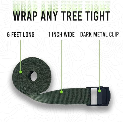Trail Camera Straps, Game Cam Mounting Strap with Long-Lasting Alloy Buckle, Nylon Fiber Strap for Wildlife Trial Camera Accessory, Deer Camera Tree Belts, 25mm Width* 6 ft. Long (8 Packs) - Image 2