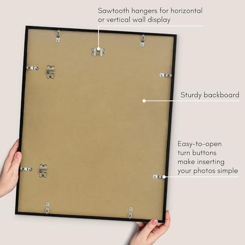 Americanflat 18x24 Poster Frame 2-Pack - Slim Molding - Black - Image 5