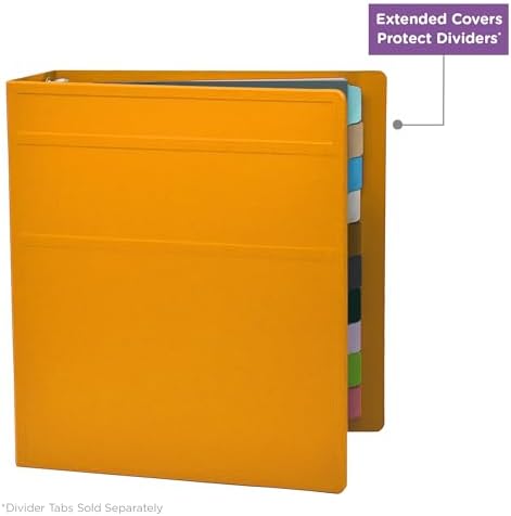 Carstens 3-Inch Heavy Duty 3-Ring Binder - Side Opening, Mango, Durable Plastic, Precision No-Gap Rings, Waterproof Cover, No Pockets, Holds 400 US Letter Sheets, BPA-Free, Made in USA (1736-00-3R) - Image 5