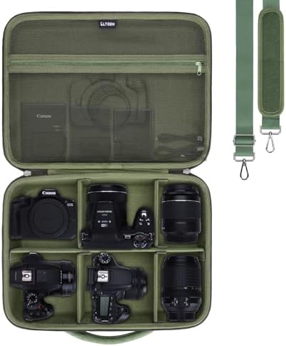 Large Camera Case Bag for Canon/Sony/Nikon Camera and Multiple Lens Green by LTGEM