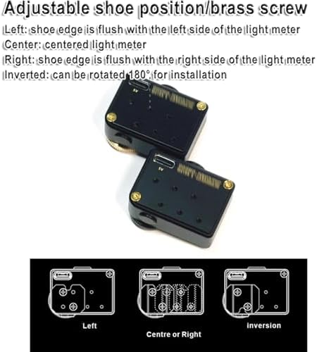 Camera Set-top Reflection Light Meter, Light Meter for Cameras, Real-time Metering and 1-Button Metering, Adjustable Hot Shoe Position & 30° Reflected Metering, for Vintage Camera Exposure Control - Image 3