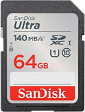 SANDISK 64GB Ultra SDXC UHS-I Memory Card - Up to 140MB/s, C10, U1, Full HD, SD Card - SDSDUNB-064G-GN6IN by Unknown