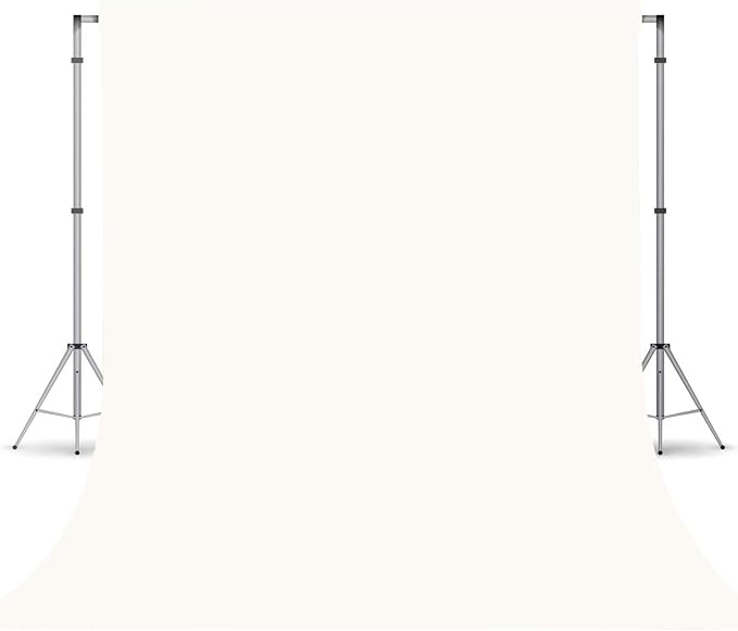 Ivory Photography Backdrop for Photoshoot, Fabric 6x9ft | Versatile Studio Photo Backgrounds, Non Reflective, Easy to Use, for Portraits, Product, Party, Video Creation by TERSUM