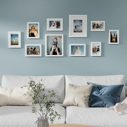 Vittanly 10 Pack Picture Frames Collage Wall Decor, White - Image 3