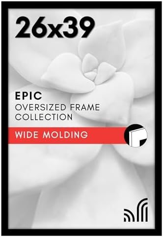 Americanflat 26x39 Poster Frame - Engineered Wood - Black by Americanflat