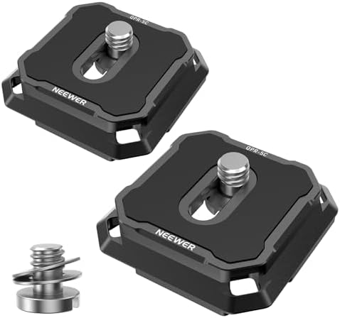 NEEWER 2 Pack Quick Release Plate Kit, 38mm QR Camera Mounting Adapter by Neewer