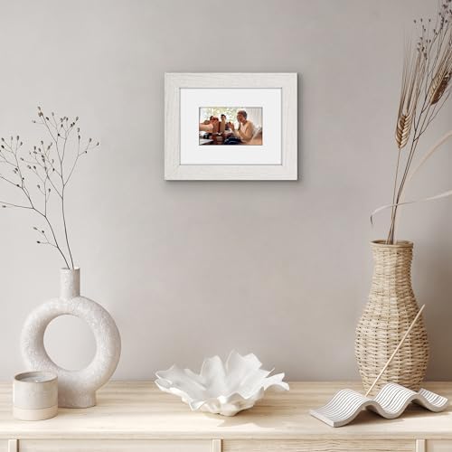 Americanflat 6x8 Picture Frame - Matted to 3x5 - Engineered Wood - White - Image 6