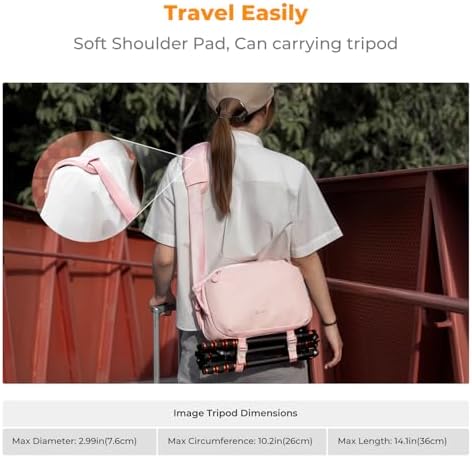 K&F CONCEPT 2 in 1 Camera Sling Bag, Everyday Shoulder Bag - Image 5