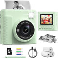 TIATUA Kids Instant Print Camera, 1080P HD Video Digital Toy, Green by SpecializeinKidsCameraToys