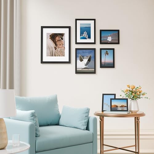 Vittanly 7 Pack Picture Frames Collage Wall Decor, Black - Image 2