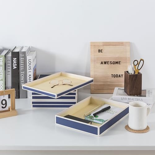 Soul & Lane - Letter Size Document Storage Boxes with Lids, Set of 3, Blue - Image 5