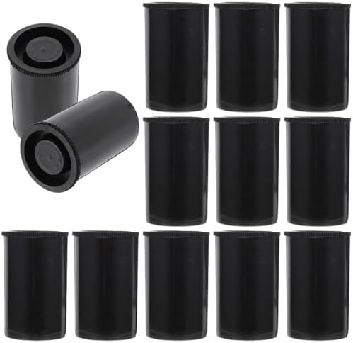 50/60/70 Pcs Black Film Canister Storage Case Bulk Plastic Holder with Caps for 35mm Photography for Film,Keys,Art Beads Storage(70pcs) by Unknown