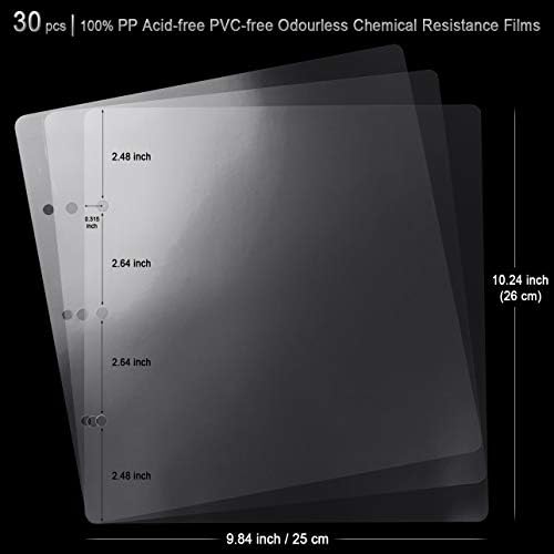 30 Sheets 9.84 x 10.24" Clear Insert Page Protectors Film - Exclusive Customized (NOT Pocket Non-adhesive) Acid Free Flexible Photo Sheet Divider, ONLY match ADVcer 10x10 Photo Album Scrapbooks - Image 2