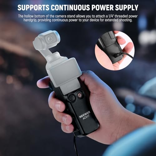 NEEWER BASICS Pocket 3 Extension Mount Adapter Compatible with DJI Osmo Pocket 3 Accessories, Protective Cage Bracket Mic Holder Clamp Stand with Cold Shoe for Tripod Vlog Video Recording, AC017 - Image 4