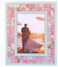 Wedding Picture Frame 5x7 Pink Mother of Pearl Glass by GIFTME5