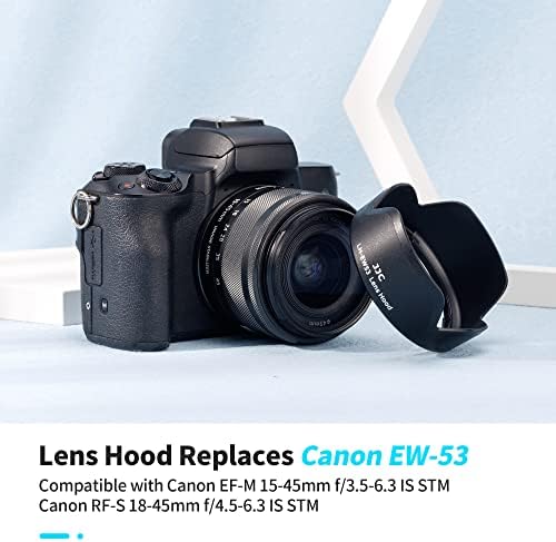 JJC Camera Lens Hood for Canon EF-M 15-45mm & RF-S 18-45mm, Replaces EW-53 - Image 2