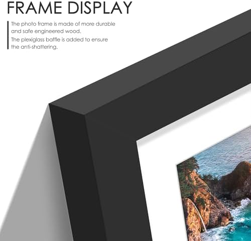 DUENPY 8x14 Collage Picture Frame Displays Three 4x6 inch Photos Black - Image 5