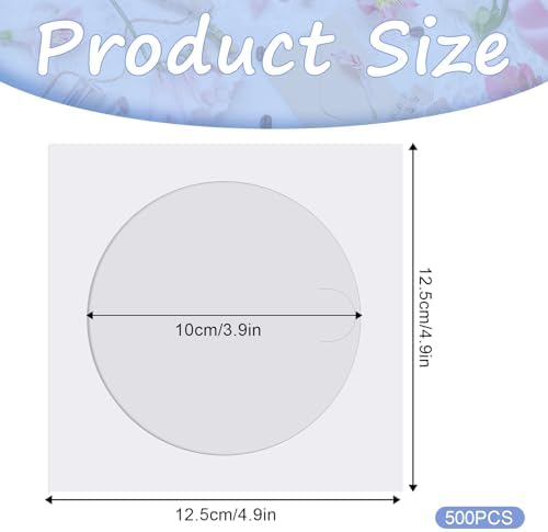 500 PCS Paper CD Sleeves DVD Paper Sleeves Envelope Holder with Clear Window and Flap, 80g Thick White CD Sleeve Storage Cases Holder DVD Cases Media Storage - Image 2