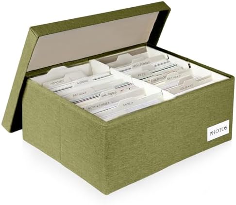 Photo Storage Box 4x6, Decorative Photo Boxes Storage With Lids by Himake