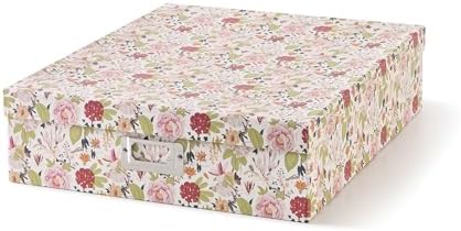 Soul & Lane - Photo Memory Storage Box, 14.8x13x3.7 In, Vintage Floral by SoulLane