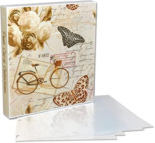 UniKeep Postcard Collector Storage Case with 20 Pages Suitable For Archival Storage - Holds up to 120 Postcards - Maximum Postcard Size of 4" x 6" by UniKeep