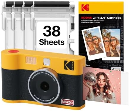 KODAK Mini Shot 2 ERA 2x3 Instant Camera, Photo Printer, 38 Sheet, Yellow by Unknown