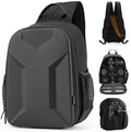 Cwatcun Camera Backpack Hardshell for Photography, 2 in1 Shockproof Camera Sling Bag, Waterproof Camera Case Crossbody with Tripod Holder, Rain Cover for Canon Nikon Sony Fuji DSLR SLR Mirrorless by FocusonCameraBag