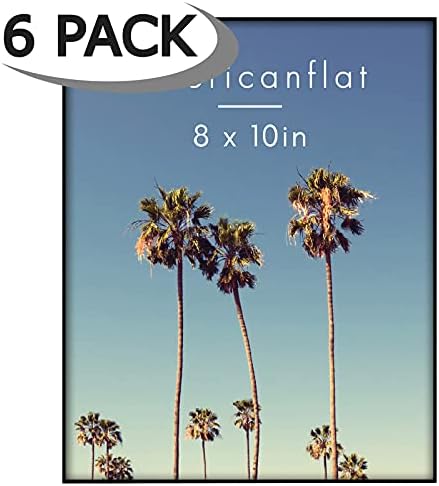 Americanflat Front Loading 8x10 Picture Frame with Shatter-Resistant Glass - Set of 6 - Metropolitan Collection - Photo Frame for Tabletop and Wall Display - Black - Image 2