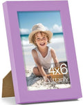 Vittanly 4x6 Picture Frame Made of Solid Wood for Wall or Tabletop, Purple by Vittanly