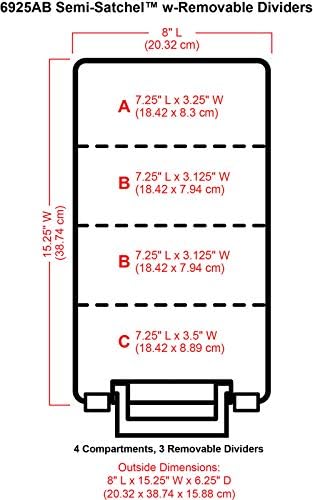 ArtBin Semi Satchel Craft Organizer with 3 Dividers, Clear - Image 3