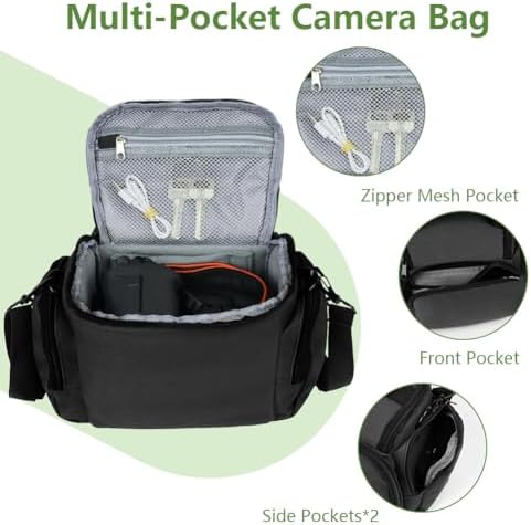 Ainiv DSLR Camera Bag, Large Waterproof Anti-Shock SLR Camera Case, Black - Image 3