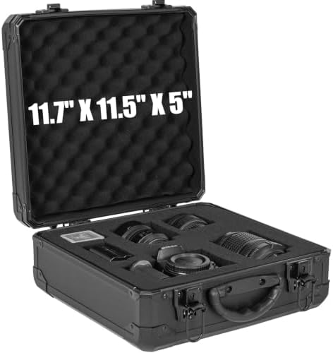 Protective Hard Case Shockproof Water-resistant with Customized DIY Foam Insert fit for Camera, tools, etc, 12.2 X 12.2 X 4.5-Inch by ITHWIU