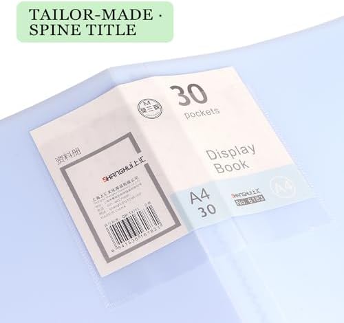 Tamaki Binder with Plastic Sleeves for A4 Size, 30 Pocket, 1 Pack, Blue - Image 4