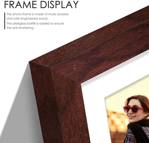 DUENPY 11x14 Collage Frame For 5 4x6 Photos Redwood - Image 4