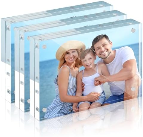 HOUSE DAY Acrylic Picture Frames 8x10, 3 Pack Magnetic 8x10 Picture Frame by HOUSEDAY