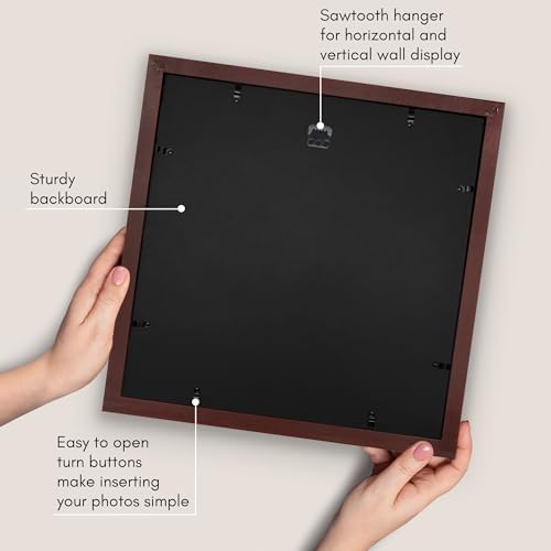 Americanflat 16x16 Picture Frame - Matted to 12x12 - Mahogany - Image 5