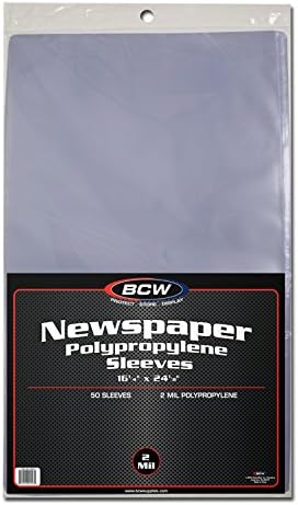 BCW 1-SSLV-NP-16X24 Newspaper Sleeves - 16X24 by BCW